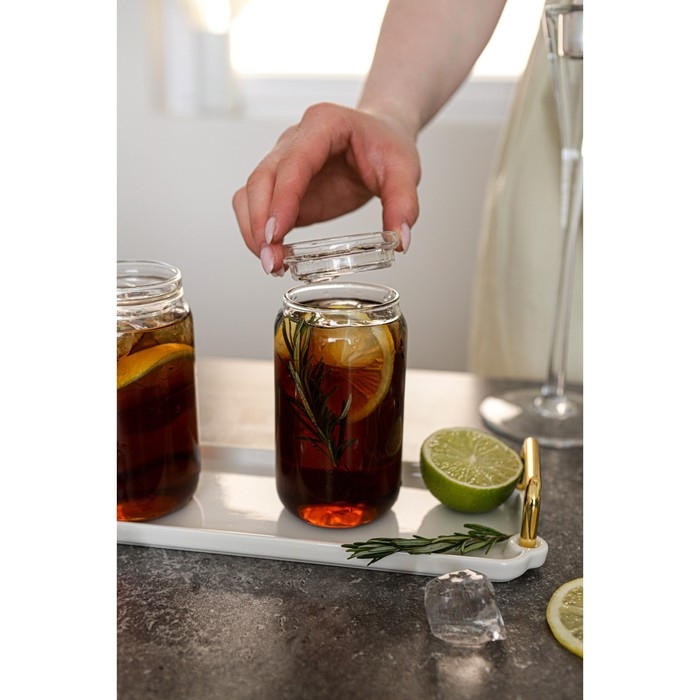 Стакан стеклянный с крышкой «Базис», 400 мл Стакан стеклянный с крышкой «Базис», 400 мл