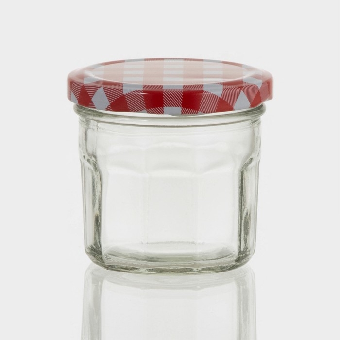 Банка стеклянная для хранения сыпучих продуктов &laquo;Домашний очаг&raquo;, 150 мл, 7,5&times;6,7 см, с металлической крышкой, цвет МИКС