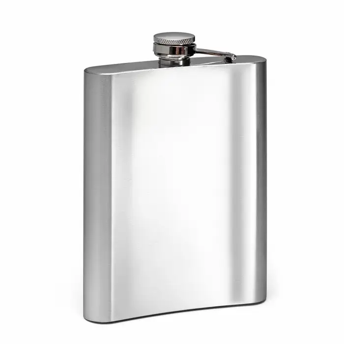 Фляжка Мастер К, 600 мл, подарочная, армейская, 20 oz, нержавеющая сталь, серебристая