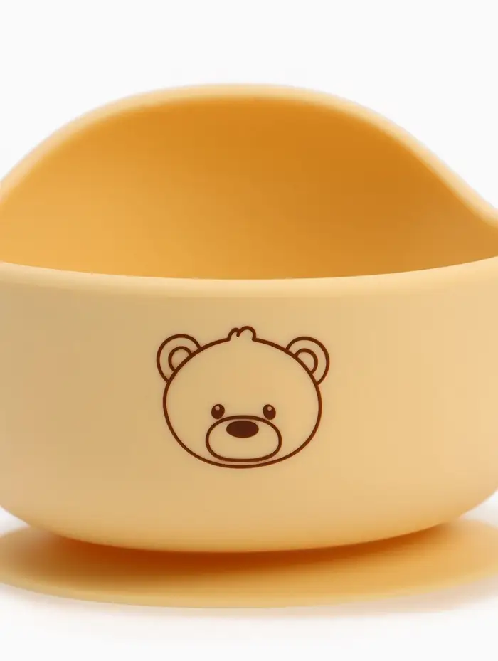 Тарелка детская на присоске и ложка, молочный, Mum&Baby Тарелка детская на присоске и ложка, молочный, Mum&Baby