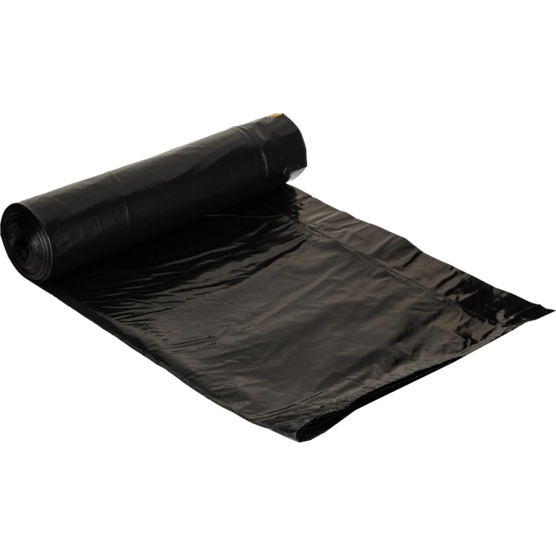 Мешки для мусора ПВД 90л 45мкм 6шт/рул черн 75x85см, Практичные, с завязк