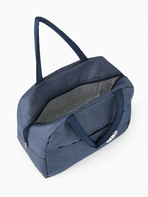 Термосумка на молнии, объём 6 л, цвет синий