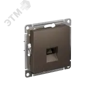 Розетка ATLASDESIGN компьютерная RJ45 механизм мокко