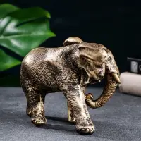Фигурка полистоун &laquo;Слон африканский&raquo;, бронза, 18&times;9&times;13 см