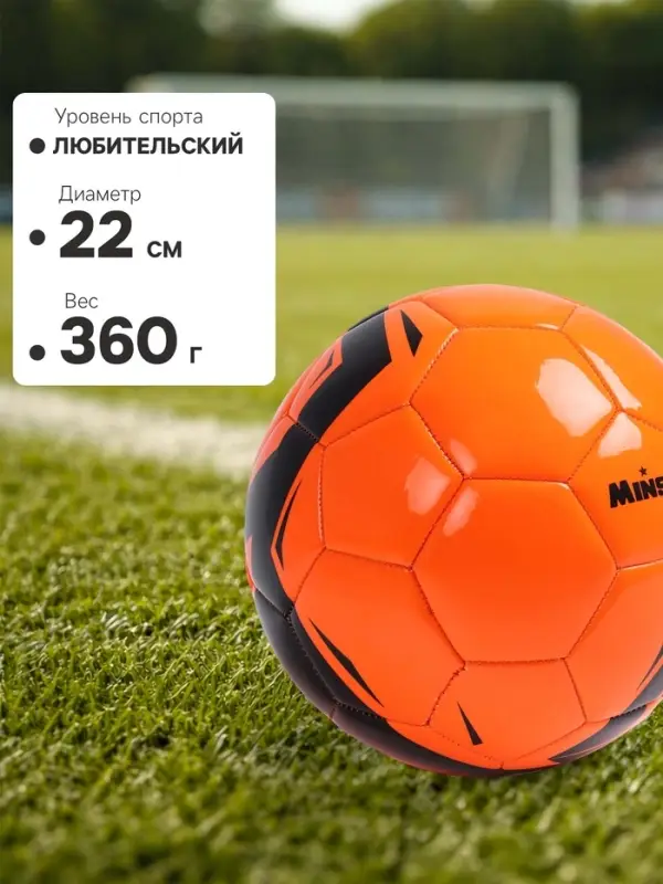 Футбольный мяч MINSA, машинная сшивка, 32 панели, р. 5, TPU
