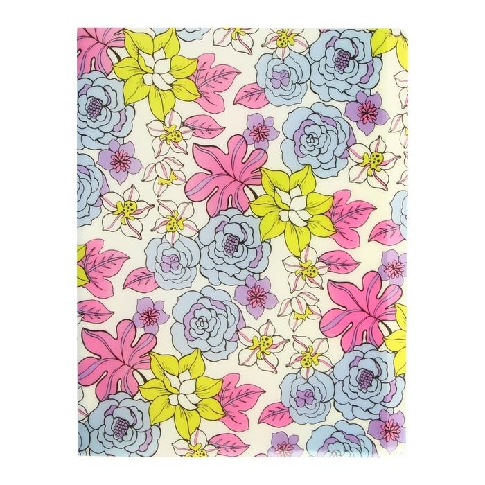 Папка с 30 вкладышами Calligrata Папка с 30 вкладышами Calligrata "Цветы" А4, пластик, 400 мкм, МИКС