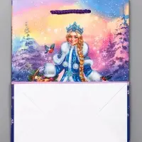 Пакет подарочный новогодний ламинированный, «Снегурочка ждет Деда Мороза» , 18×10×22.3 см Пакет подарочный новогодний ламинированный, «Снегурочка ждет Деда Мороза» , 18×10×22.3 см