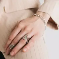 Кольцо &laquo;Тренд&raquo;, фешн, цвет серебро, безразмерное