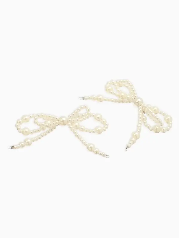 Обвес на штаны  Обвес на штаны "Бантики", цвет белый в серебре