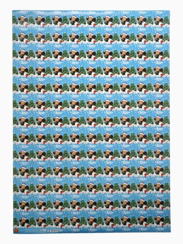 Бумага упаковочная &laquo;Новый год&raquo; 70&times;100 см, Чебурашка