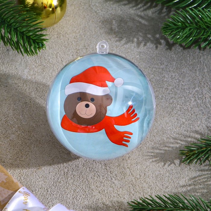 Ёлочное украшение под раскраску «Мишка» размер: 8 см; 2 шт., кисть Ёлочное украшение под раскраску «Мишка» размер: 8 см; 2 шт., кисть