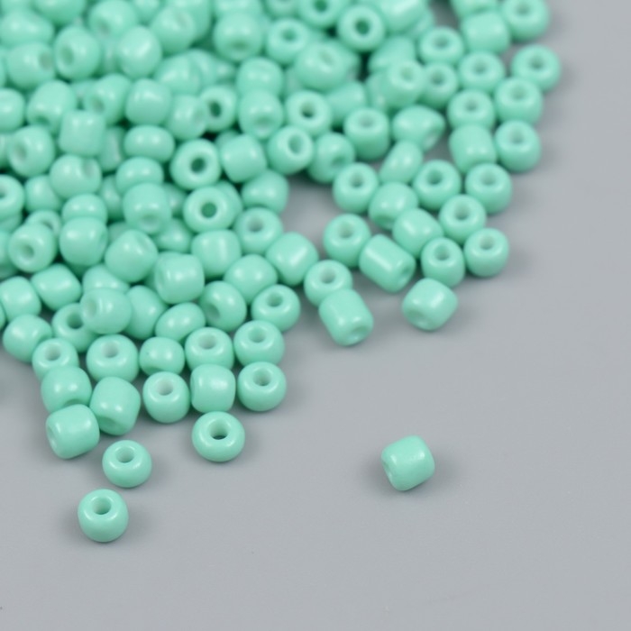 Бисер стекло 6/0  Бисер стекло 6/0 "Бирюзовый" зефирный 450 гр