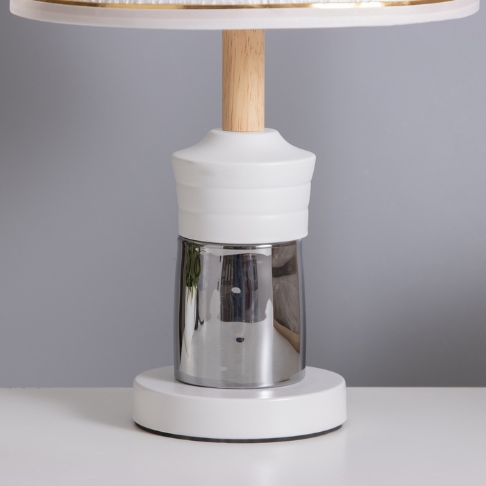 Лампа настольная Лампа настольная "Луиза" 1х40Вт Е27 1х5Вт LED черный/дымчатый 25х25х43см