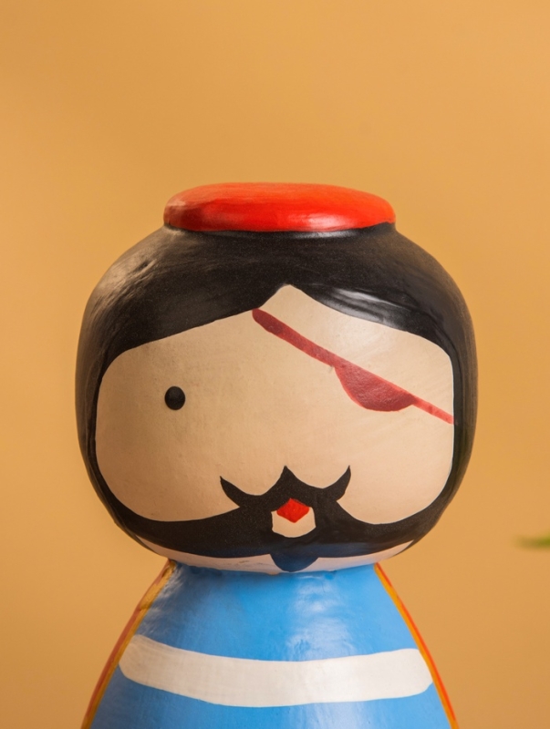 Деревянная кукла кокеши Деревянная кукла кокеши "Пират" 7х7,5х15 см