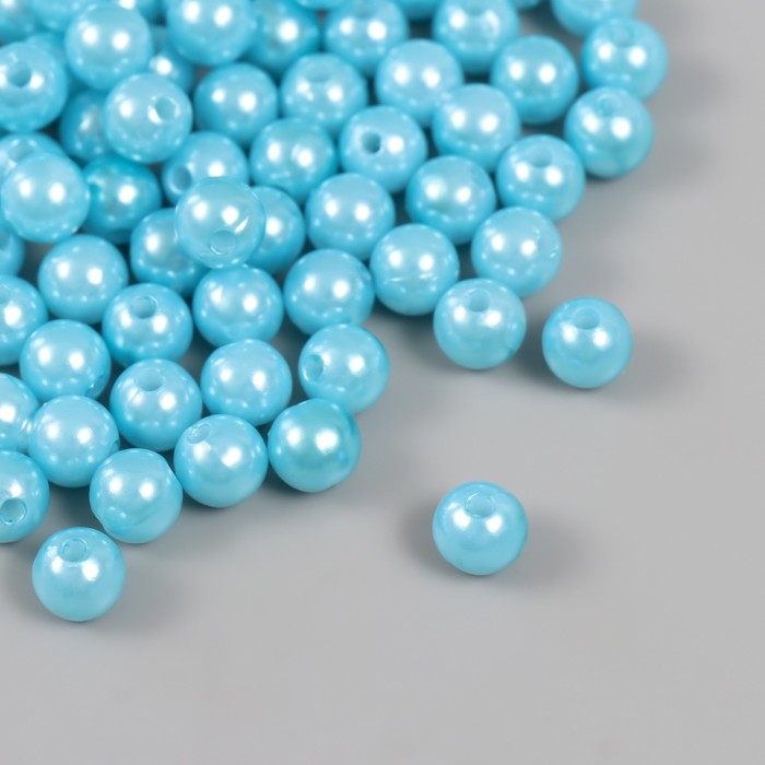 Набор бусин Набор бусин "Жемчуг" d 8 мм, 250 гр, серо-голубой