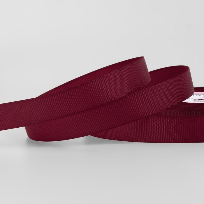 Лента репсовая, 15 мм, 23 ± 1 м, цвет винный №80 Лента репсовая, 15 мм, 23 ± 1 м, цвет винный №80
