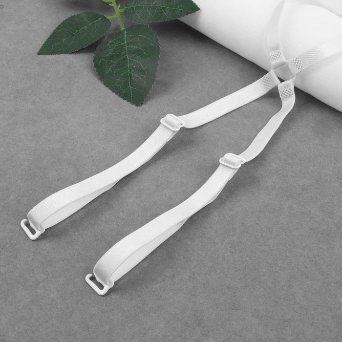 Бретели текстильные, крестообразные, 1 см, цвет белый Бретели текстильные, крестообразные, 1 см, цвет белый