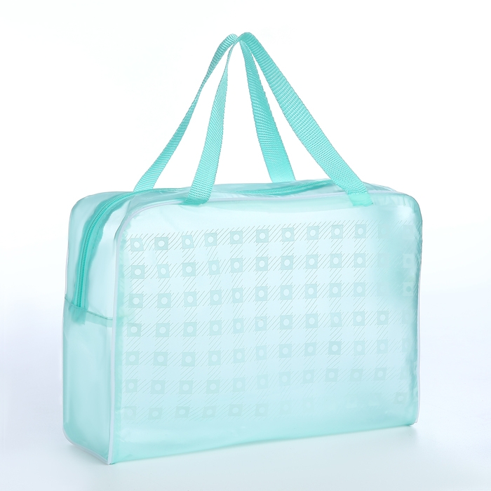 Косметичка на молнии, цвет зелёный