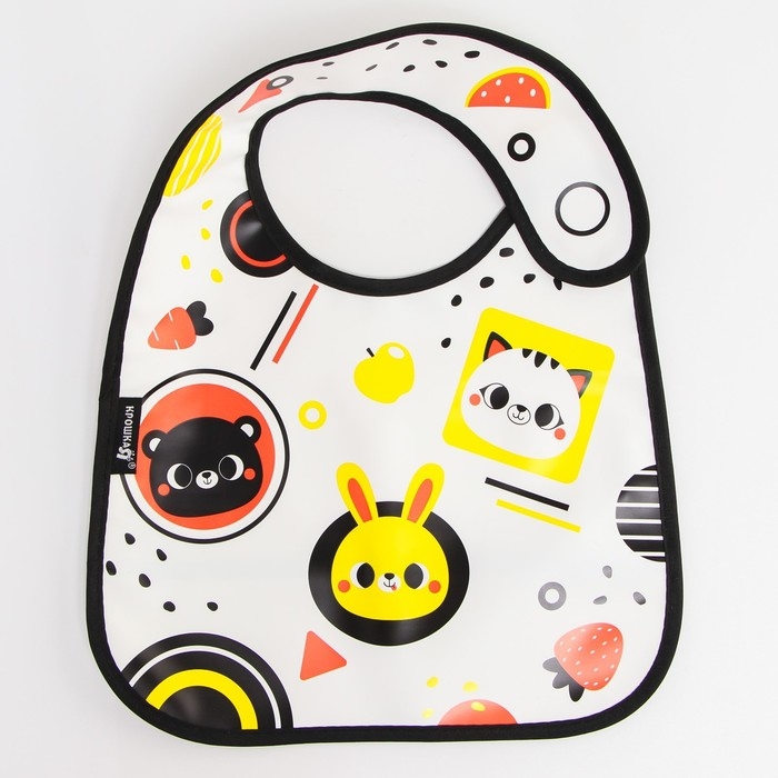 Нагрудник для кормления «Малыши» Г. Доман непромокаемый на липучке, с карманом Нагрудник для кормления «Малыши» Г. Доман непромокаемый на липучке, с карманом