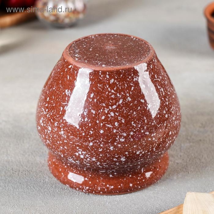 Горшочек традиционный «Мрамор коричневый», 600 мл Горшочек традиционный «Мрамор коричневый», 600 мл