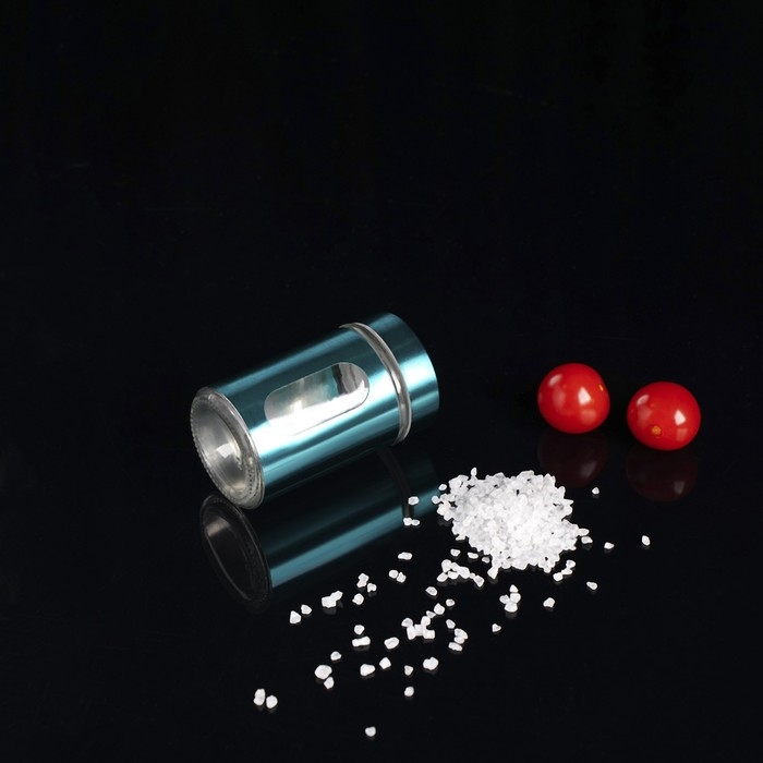 Ёмкость стеклянная для специй &laquo;Стиль&raquo;, 100 мл, 4,5&times;8 см, цвет бирюзовый