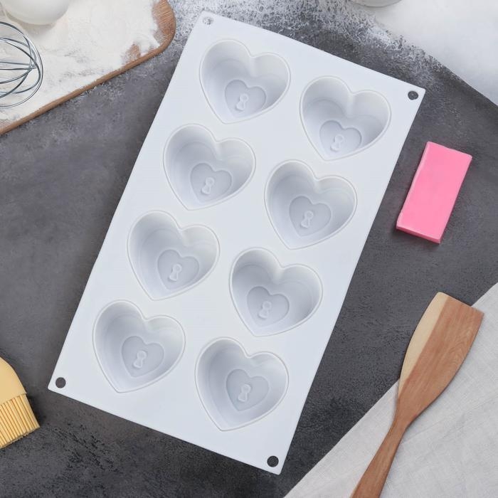 Набор кондитерский Доляна, 2 предмета: форма для муссовых десертов 29,5×17×4,3 см, молд 6,7×3,3 см Набор кондитерский Доляна, 2 предмета: форма для муссовых десертов 29,5×17×4,3 см, молд 6,7×3,3 см