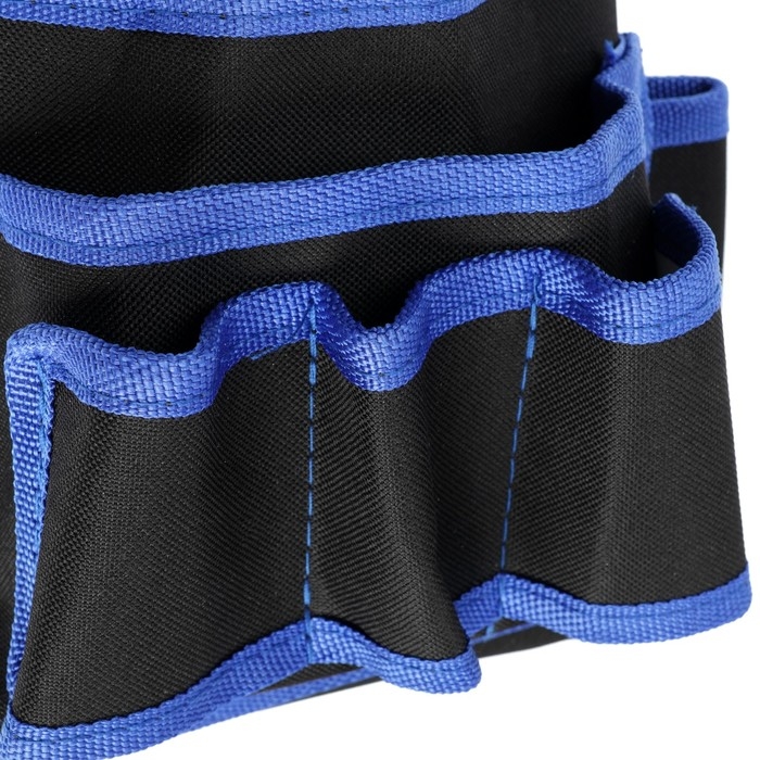 Сумка-пояс для инструментов ТУНДРА, одинарная, 2 кармана. 5 петлей Сумка-пояс для инструментов ТУНДРА, одинарная, 2 кармана. 5 петлей