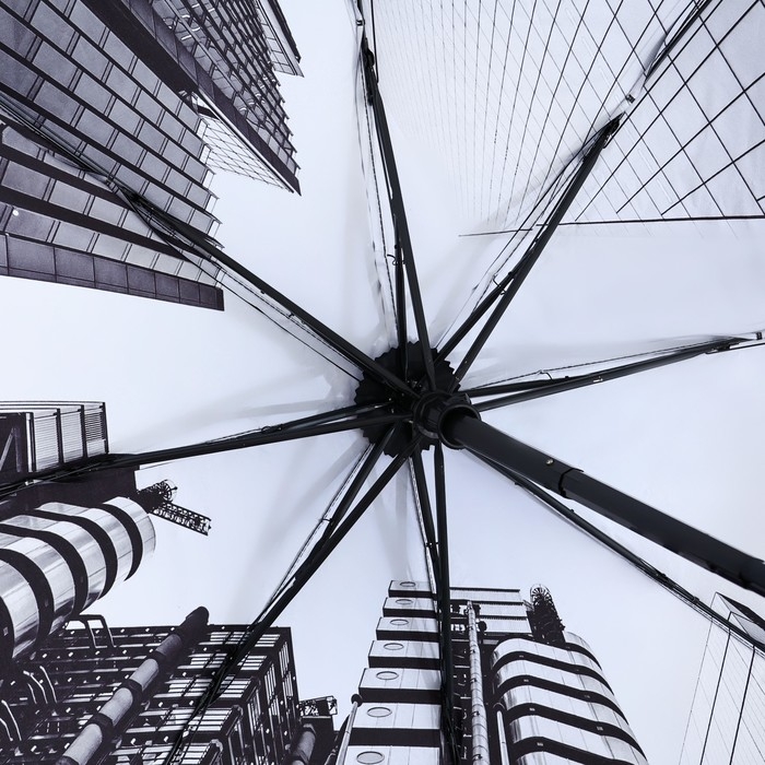Зонт с внутренним принтом «Большой город», 8 спиц Зонт с внутренним принтом «Большой город», 8 спиц