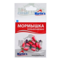 Мормышка вольфрам Marlin's Гвоздекубик, 4 мм, 1.5 г, розовый, фосфор + бензин, 10 шт.