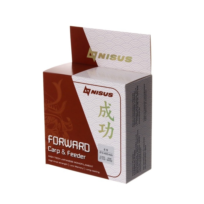 Леска NISUS FORWARD Carp & Feeder, диаметр 0.405 мм, тест 12.3 кг, 150 м, коричневая Леска NISUS FORWARD Carp & Feeder, диаметр 0.405 мм, тест 12.3 кг, 150 м, коричневая