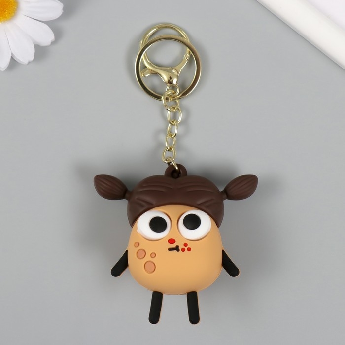 Брелок резина с карабином антистресс Брелок резина с карабином антистресс "Девочка" выскакивают глаза 3,8х7,5х7,5 см