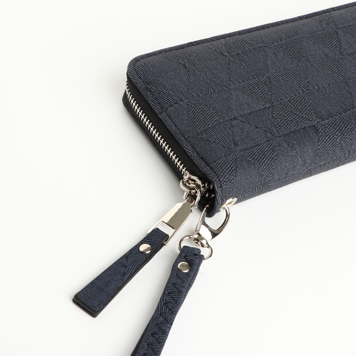 Кошелёк женский на молнии, цвет чёрный