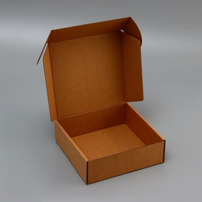 Коробка самосборная, крафт, 21 х 21 х 7 см Коробка самосборная, крафт, 21 х 21 х 7 см