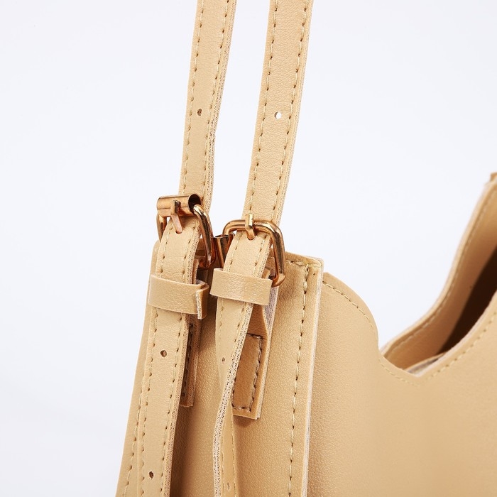 Сумка женская тоут на молнии, цвет бежевый Сумка женская тоут на молнии, цвет бежевый