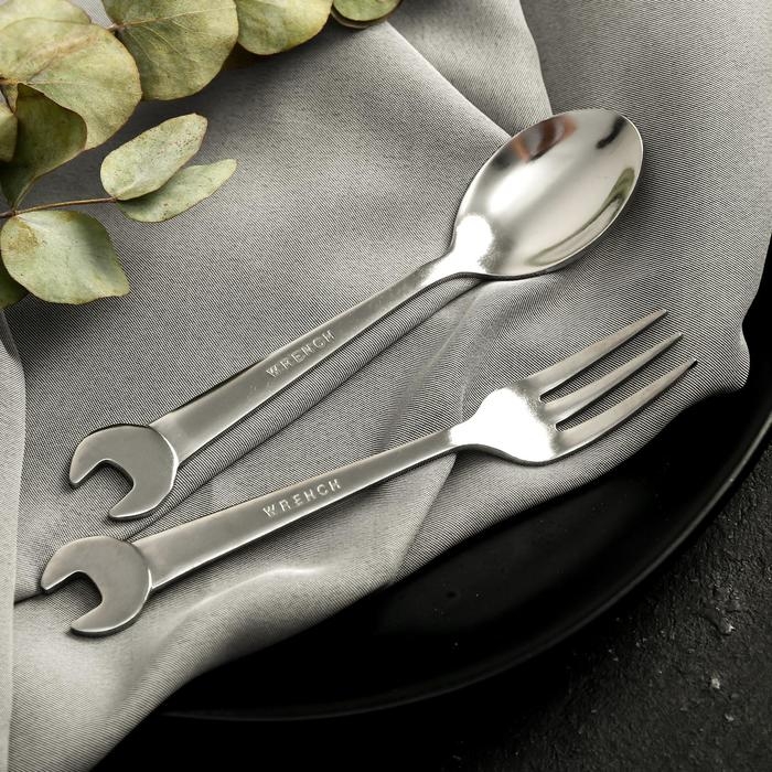 Набор столовых приборов: ложка и вилка &laquo;Real man&raquo;.