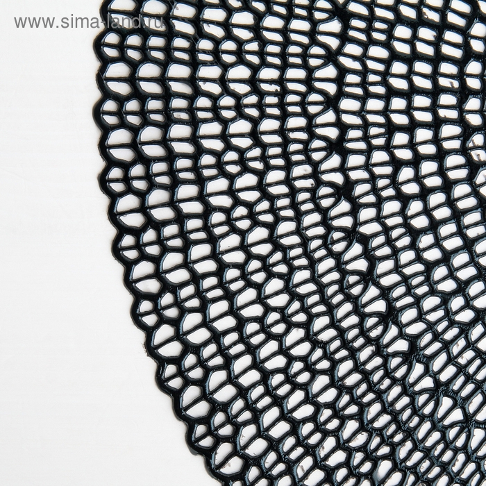 Салфетка сервировочная на стол «Роса», d=41 см, цвет чёрный Салфетка сервировочная на стол «Роса», d=41 см, цвет чёрный