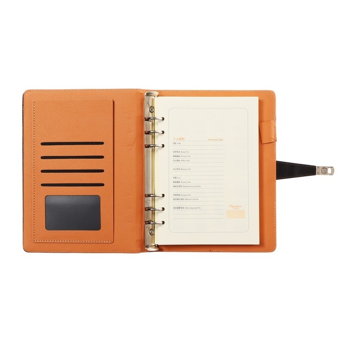 Органайзер на кольцах, формат А5, 90 листов, линия, с хлястиком, обложка кожзам МИКС Органайзер на кольцах, формат А5, 90 листов, линия, с хлястиком, обложка кожзам МИКС