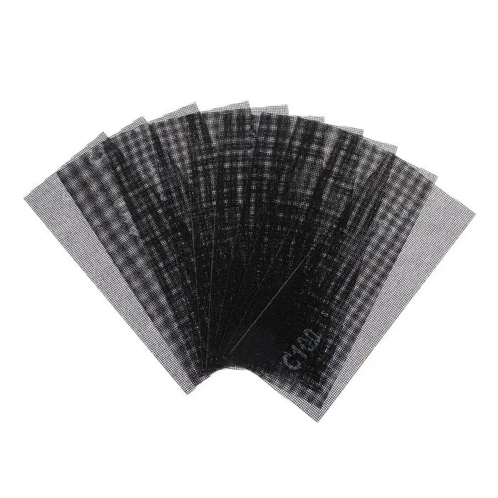 Сетка абразивная ТУНДРА, водостойкая, корунд, 115&times;280 мм, Р100, 10 шт.