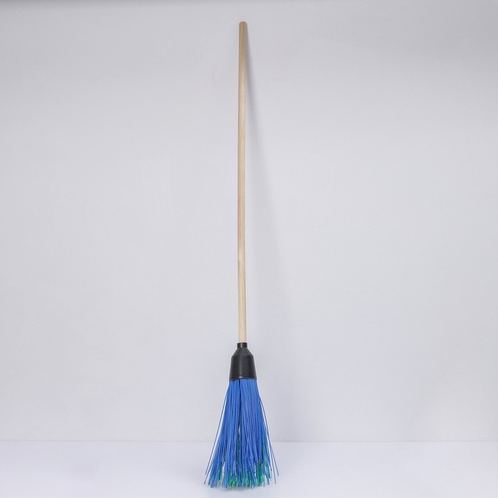 Метла полипропиленовая, круглая, наборная «Усиленная», с черенком, 5 колец, цвет МИКС Метла полипропиленовая, круглая, наборная «Усиленная», с черенком, 5 колец, цвет МИКС