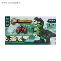 Динозавр радиоуправляемый T-REX, двигает головой, работает от аккумулятора, свет и звук, МИКС