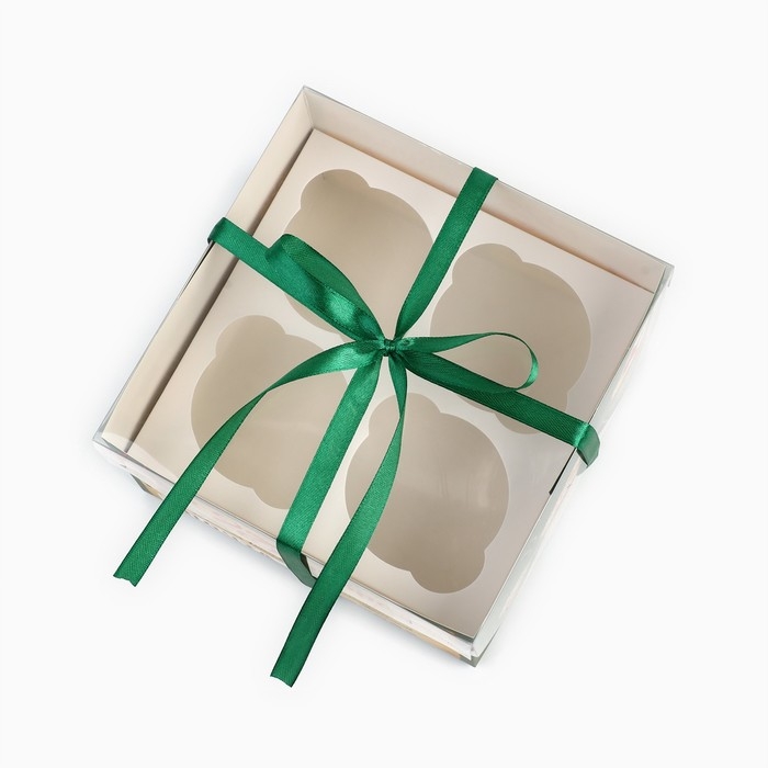 Коробка для капкейка «Время побеждать», 16 × 16 × 10 см Коробка для капкейка «Время побеждать», 16 × 16 × 10 см