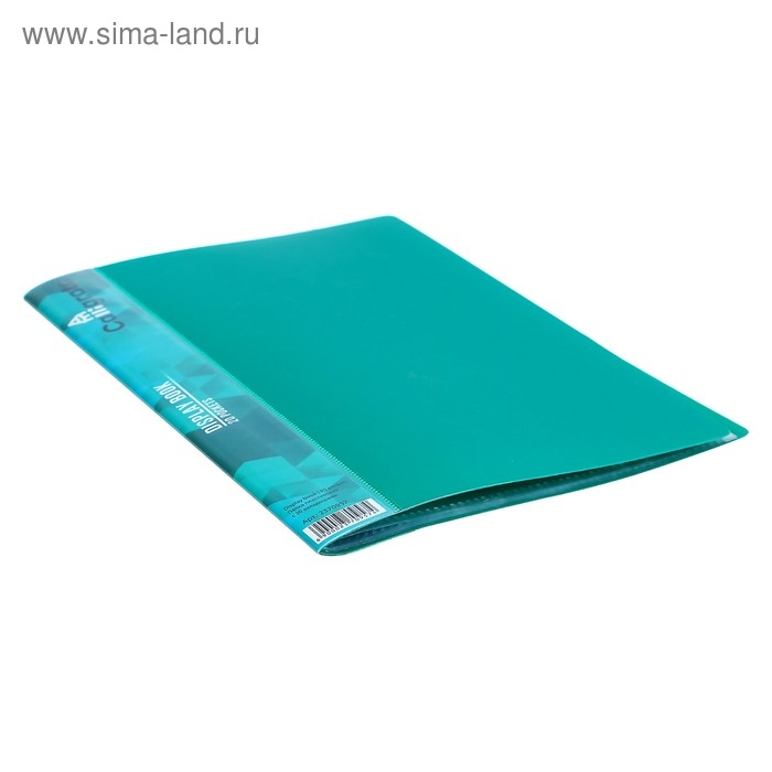 Папка с 20 вкладышами А5, 500 мкм, Calligrata, 9 мм, карман на корешке, зелёная Папка с 20 вкладышами А5, 500 мкм, Calligrata, 9 мм, карман на корешке, зелёная