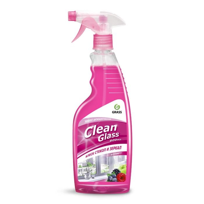 Средство для мытья стёкол и зеркал Clean Glass  Средство для мытья стёкол и зеркал Clean Glass "Лесные ягоды", 600 мл