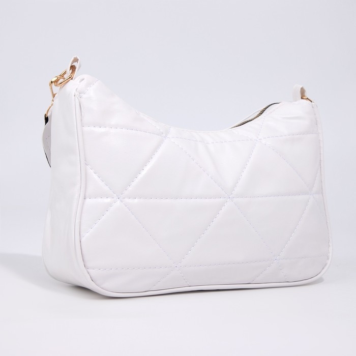 Сумка-багет на молнии, цвет белый Сумка-багет на молнии, цвет белый