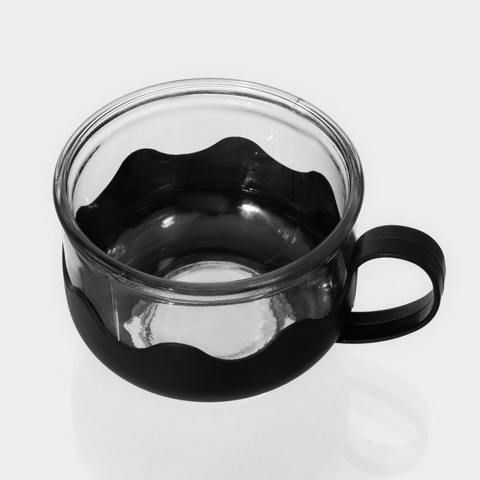 Набор чайный из стекла «Клео», 5 предметов: чайник 900 мл, 4 кружки 150 мл