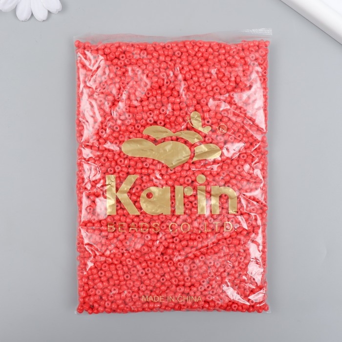 Бисер стекло 6/0  Бисер стекло 6/0 "Красный" яркий 450 гр