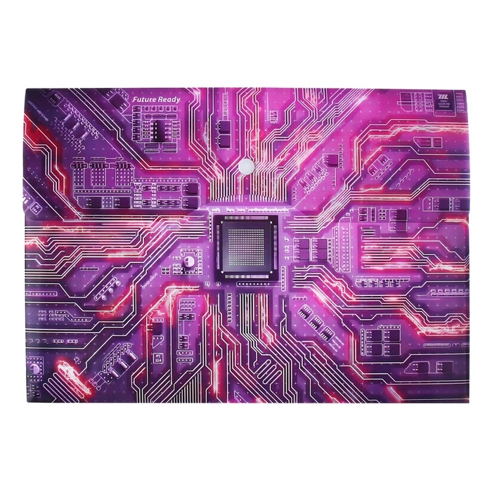 Папка-конверт Папка-конверт "Чип" на кнопке А4, 350 мкр, фиолетовая