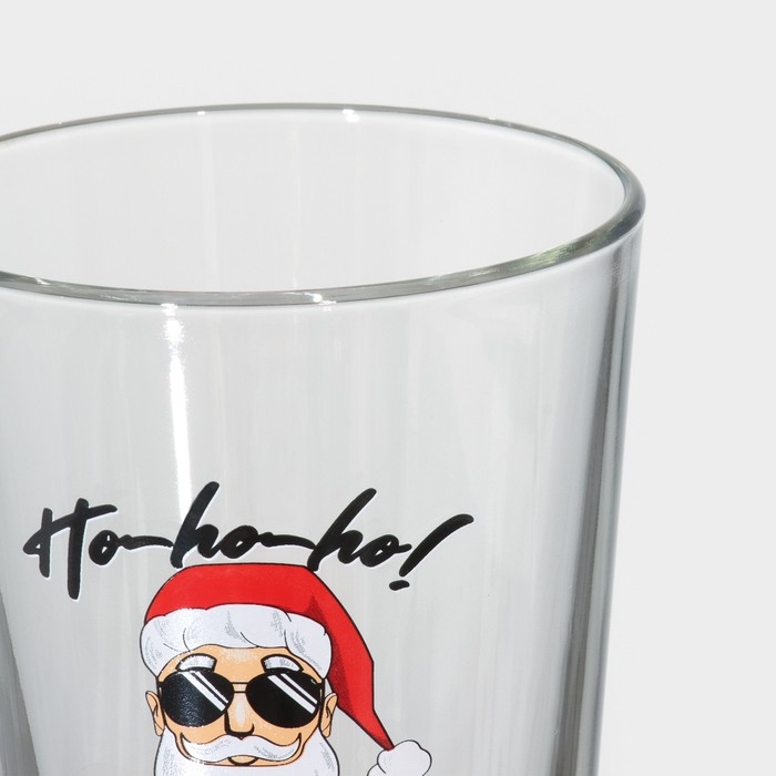 Стакан стеклянный высокий «Коник. Хипстер Дед Мороз», 570 мл, микс Стакан стеклянный высокий «Коник. Хипстер Дед Мороз», 570 мл, микс