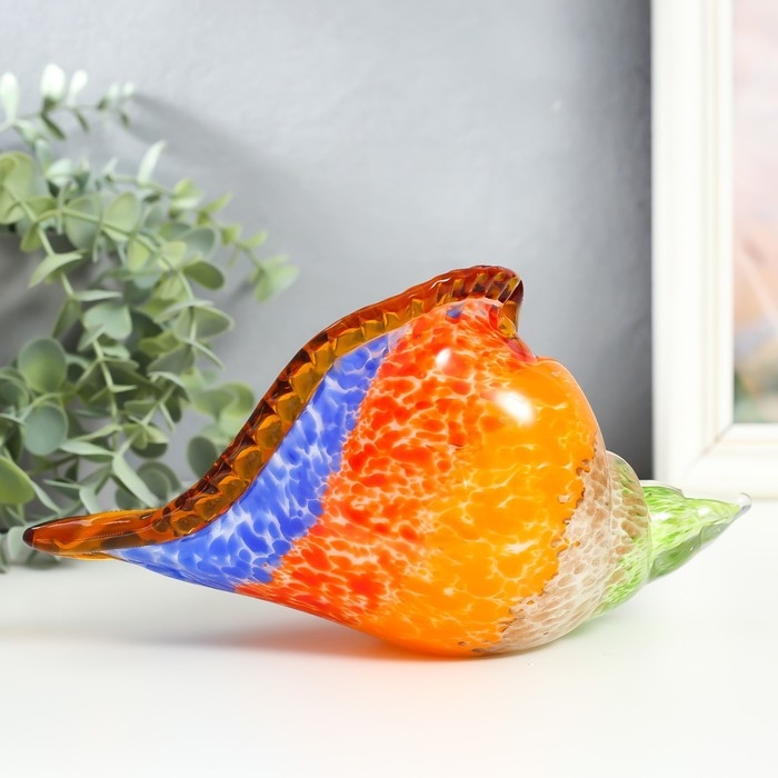 Сувенир стекло Сувенир стекло "Раковина разноцветная" под муранское стекло 23х9х11 см