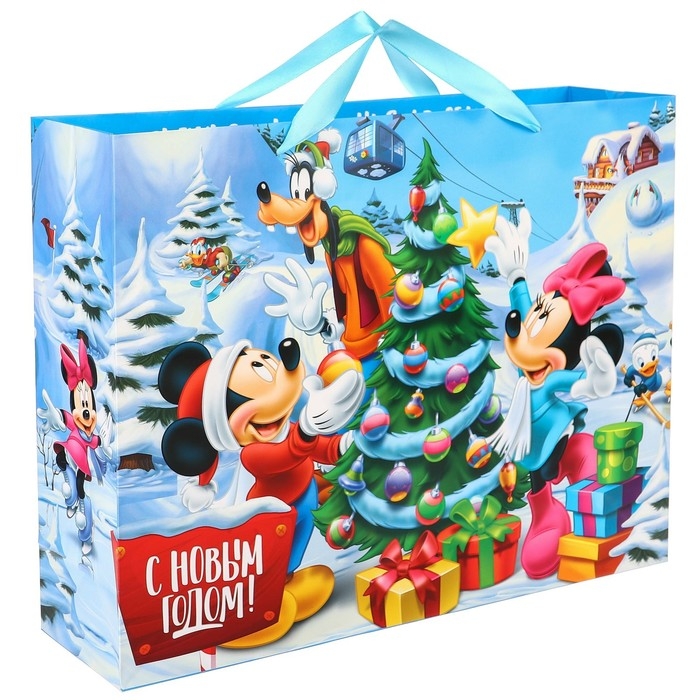 Новый год. Пакет подарочный, 31х40х11.5 см, упаковка, Микки Маус Новый год. Пакет подарочный, 31х40х11.5 см, упаковка, Микки Маус